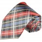 Preview: Extra lange Krawatte 165cm - Krawatte Überlänge - rot blau Schottenmuster