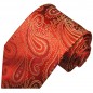 Preview: Krawatte rot gold paisley Seide