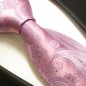 Preview: Extra lange Krawatte 165cm - Krawatte Überlänge - pink paisley