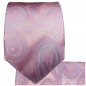 Preview: Krawatte pink paisley Seide mit Einstecktuch