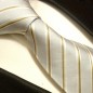 Preview: Extra lange Krawatte 165cm - Krawatte Überlänge - blau gold gestreift