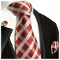 Preview: Extra lange Krawatte 165cm - Krawatte Überlänge - rot gestreift