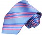 Preview: Krawatte hellblau pink gestreift 727