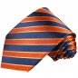 Preview: Krawatte blau orange gestreift 728