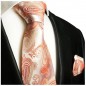 Preview: Extra lange Krawatte 165cm - Krawatte koralle paisley