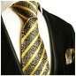 Preview: Krawatte gold schwarz
