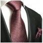 Preview: Krawatte Malve mauve pink gepunktet Seide mit Einstecktuch