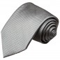 Preview: Extra lange Krawatte 165cm - Krawatte silber grau uni