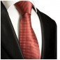 Preview: Rote Krawatte Seide pink gepunktet