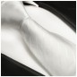Preview: Extra lange Krawatte 165cm - Krawatte ivory weiß gestreift