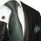 Preview: Krawatte grün gepunktet