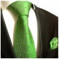 Preview: Krawatte grün mit Einstecktuch