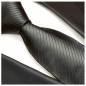 Preview: Krawatte für den Herren schwarz gestreift