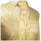 Preview: Hochzeitswesten Set 5tlg creme gold + Hemd Modern Fit weiss V15HL30
