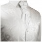 Preview: Weisse Hochzeitsweste paisley mit Plastron Krawatte Einstecktuch und Manschettenknöpfen v17