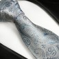 Preview: Krawatte blau grau paisley brokat 2000