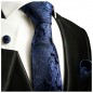 Preview: Krawatte blau paisley