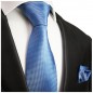 Preview: Krawatte blau mit Einstecktuch 898