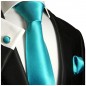 Preview: Krawatte türkis uni 981