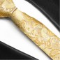 Preview: Hochzeitskrawatte creme gold paisley für den Bräutigam