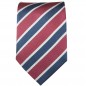 Preview: Krawatte rot blau gestreift Seide 648
