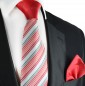 Preview: rot graues krawatten set 2tlg