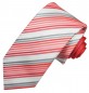 Preview: Kontrast Knoten Krawatten Set 2tlg Krawatte + Einstecktuch rot grau P7