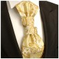 Preview: Hochzeitskrawatte | Plastron gold orange Hochzeit Krawatte