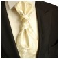 Preview: Plastron Hochzeit Krawatte creme paisley Hochzeitskrawatte