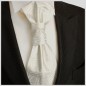 Preview: Hochzeitskrawatte | Plastron ivory gestreift Hochzeit Krawatte