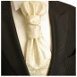 Preview: Hochzeitskrawatte | Plastron champagner paisley Hochzeit Krawatte