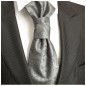 Preview: Hochzeitskrawatte | Plastron grau silber paisley Hochzeit Krawatte