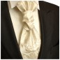 Preview: Hochzeitskrawatte | Plastron cappuccino braun floral Hochzeit Krawatte