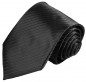 Preview: Elegante Herren krawatte schwarz uni gestreift