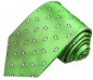 Preview: Krawatte grün seide gepunktet