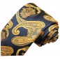 Preview: Krawatte blau gold paisley 2025