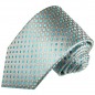 Preview: Krawatte grau silber türkis kariert 2059