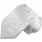 Preview: Weiße Krawatte uni paisley 100% Seide