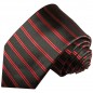 Preview: Krawatte rot gestreift schwarz Seide