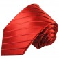 Preview: Rote Krawatte Seide uni gestreift