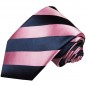 Preview: Krawatte dunkelblau pink gestreift 453
