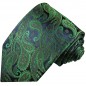 Preview: Krawatte grün paisley