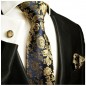 Preview: Krawatte gold blau 683