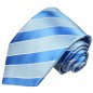 Preview: Krawatte blau gestreift hellblau und dunkelblau 763