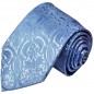 Preview: Krawatte blau uni paisley 818