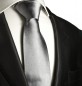 Preview: Silber graue Krawatte uni satin Seide