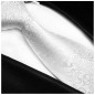 Preview: Weiß barock gemusterte Krawatte für Hochzeit