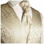 Preview: Hochzeitswesten Set 5tlg. champagner + Hemd Modern Fit weiss V18HL81