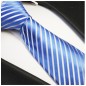 Preview: Krawatte blau weiß gestreift Seide 923