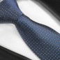 Preview: Krawatte blau gepunktet Seide 2041